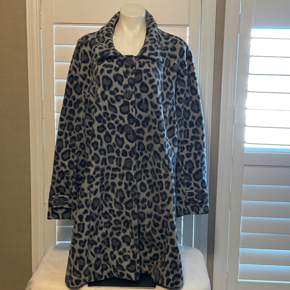 Roaman's Leopard Print Utility Jacket - image 1